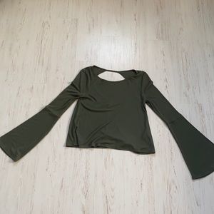 Green Hollister long sleeve with wide sleeves